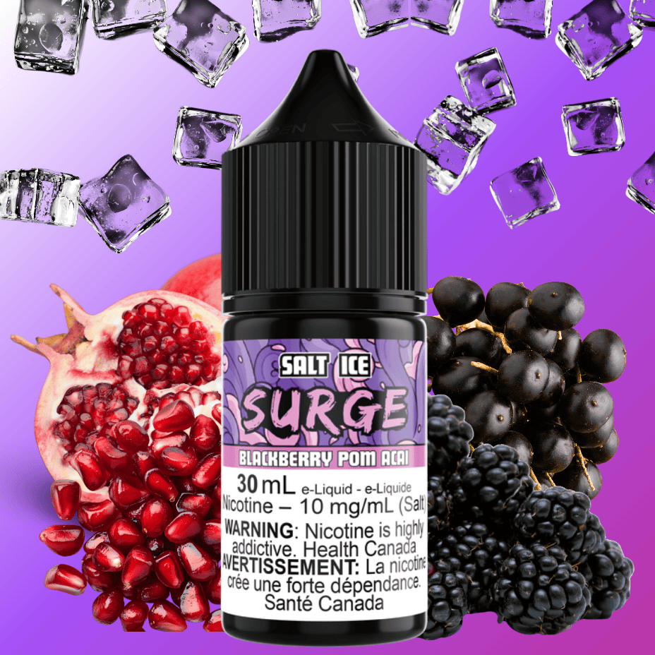 Surge E-Liquid-Blackberry Pom Acai Ice Salt 30ml 30mL / 12mg Vape Superstore  Saskatchewan Canada
