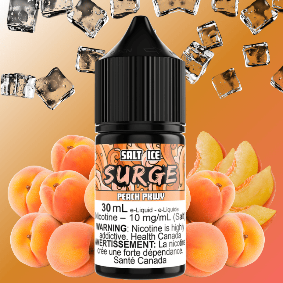 Surge E-Liquid-Peach PKWY Ice Salt 30ml 30mL / 12mg Vape Superstore  Saskatchewan Canada