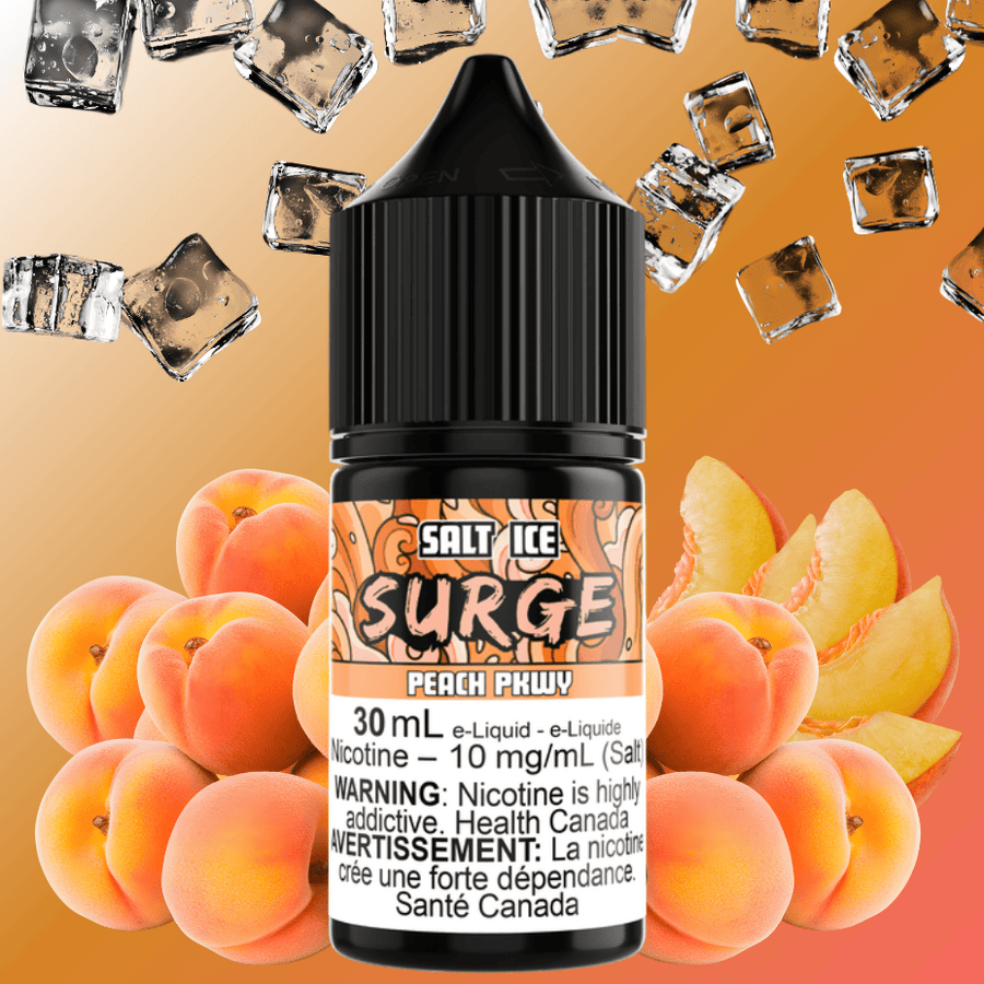 Surge E-Liquid-Peach PKWY Ice Salt 30ml 30mL / 12mg Vape Superstore  Saskatchewan Canada