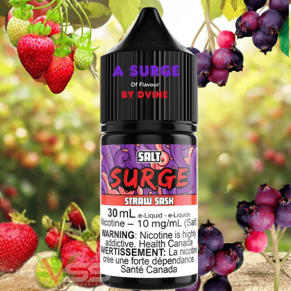 Surge E-Liquid-Straw Sask Salt 30ml 10mg Vape Superstore  Saskatchewan Canada