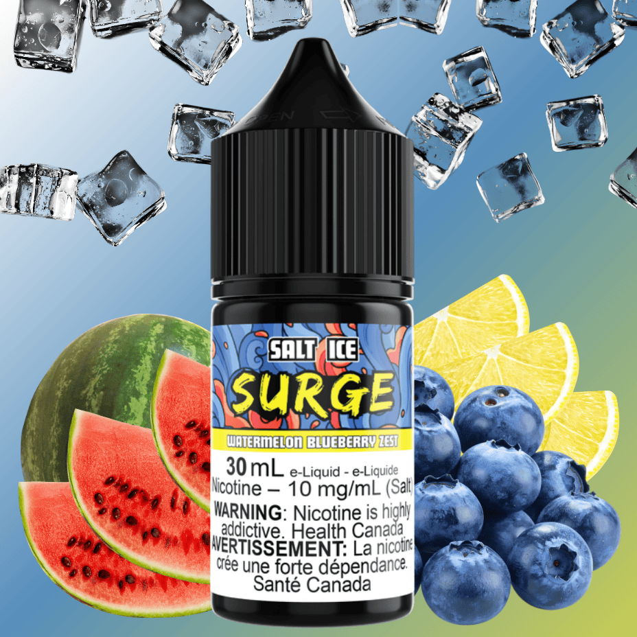 Surge E-Liquid-Watermelon Blueberry Zest Salt 30ml 30mL / 12mg Vape Superstore  Saskatchewan Canada