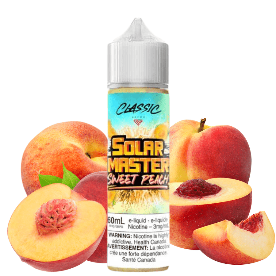 Sweet Peach by Solar Master E-Liquid 3mg Vapexcape Vape and Bong Shop Regina Saskatchewan