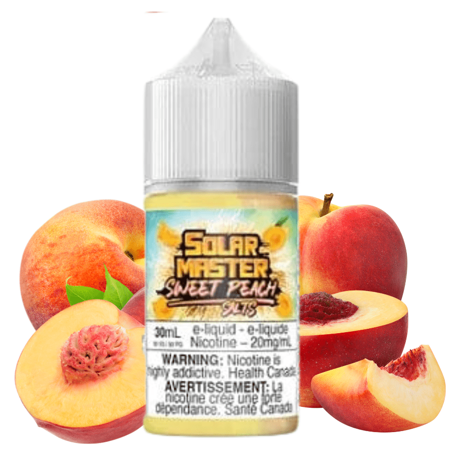 Sweet Peach Salt by Solar Master E-Liquid 30mL / 10mg Vape Superstore  Saskatchewan Canada
