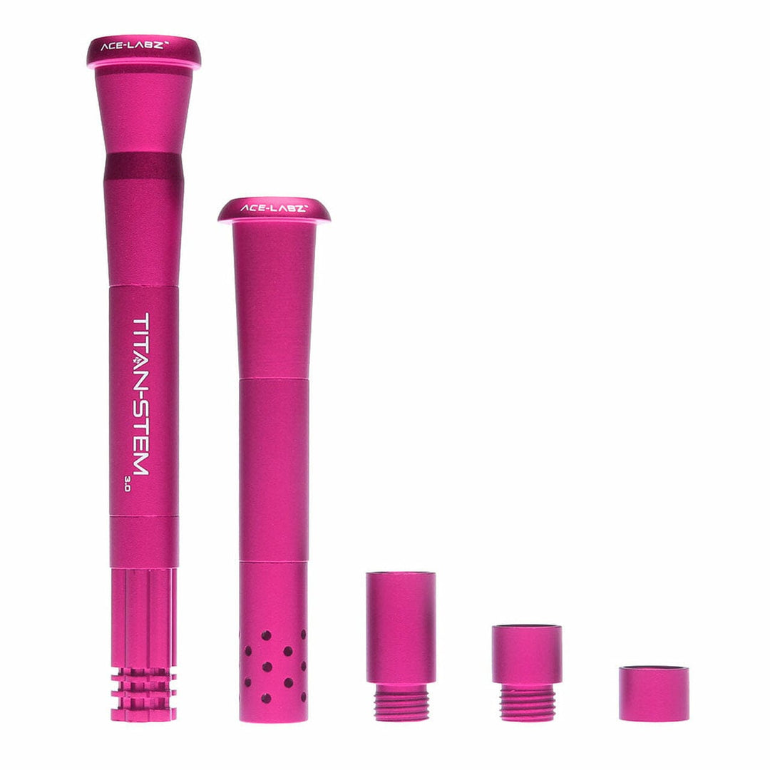 Titan-Stem 3.0 Adjustable Downstem by Ace Labz Pink Vape Superstore  Saskatchewan Canada