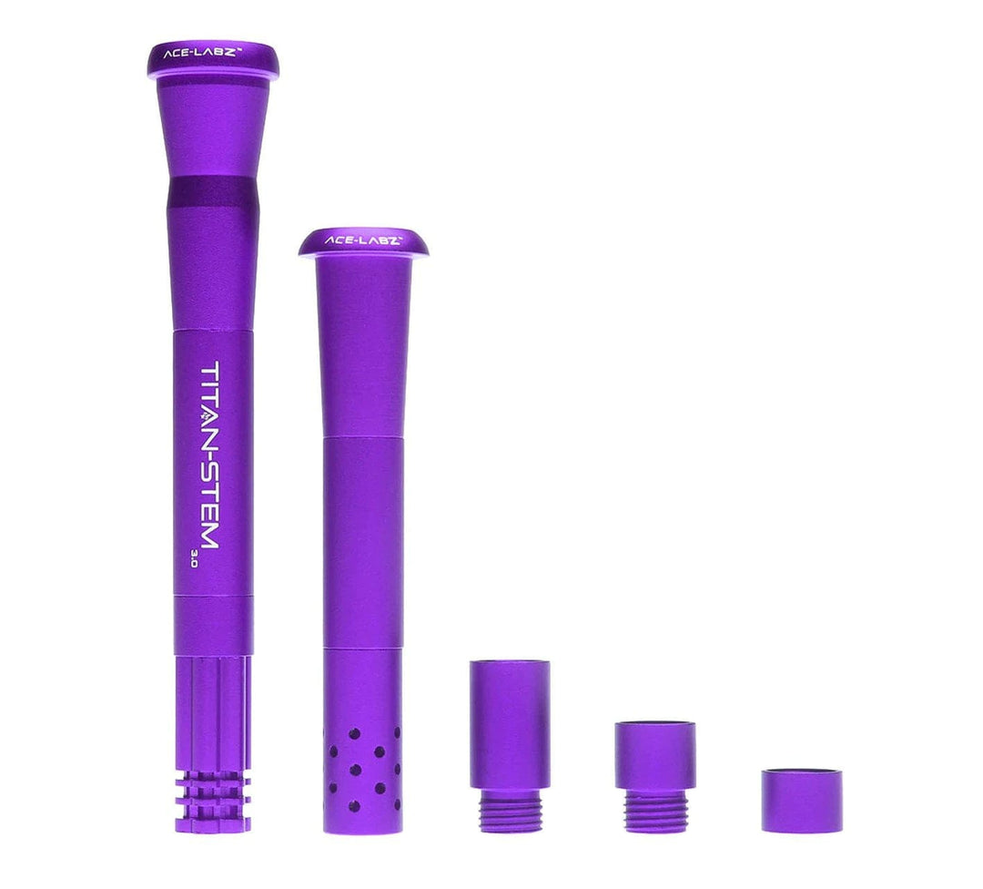 Titan-Stem 3.0 Adjustable Downstem by Ace Labz Purple Vape Superstore  Saskatchewan Canada