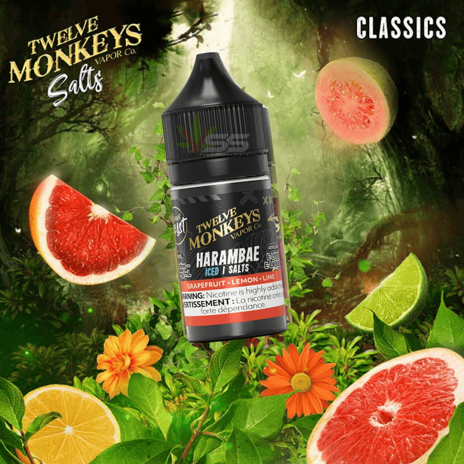 Twelve Monkeys Salt 30ml - Harambae Ice 30ml / 20mg Vapexcape Vape and Bong Shop Regina Saskatchewan