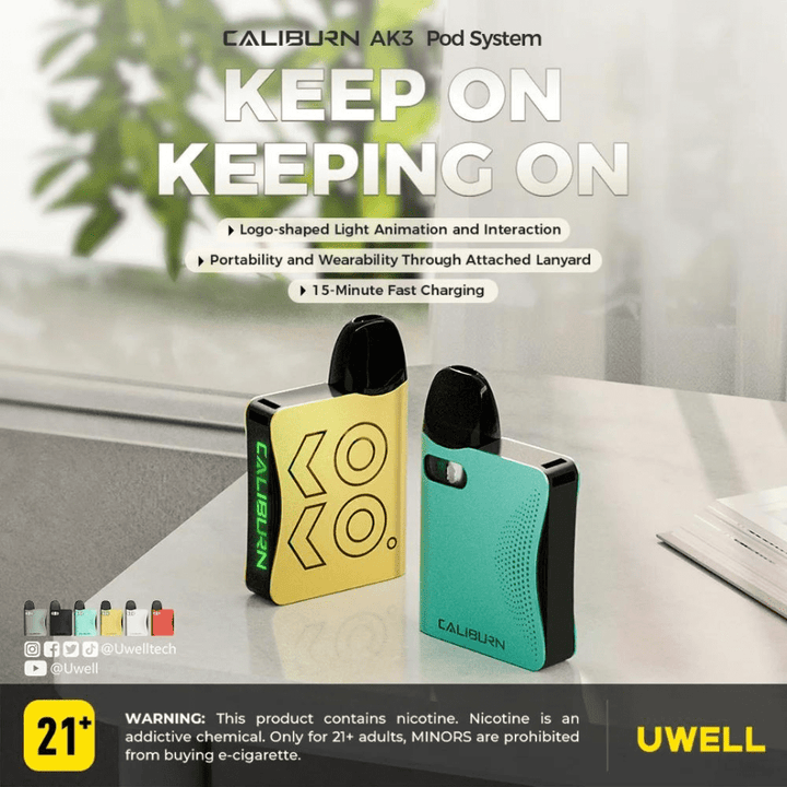 Uwell Caliburn AK3 Pod Kit Vapexcape Vape and Bong Shop Regina Saskatchewan
