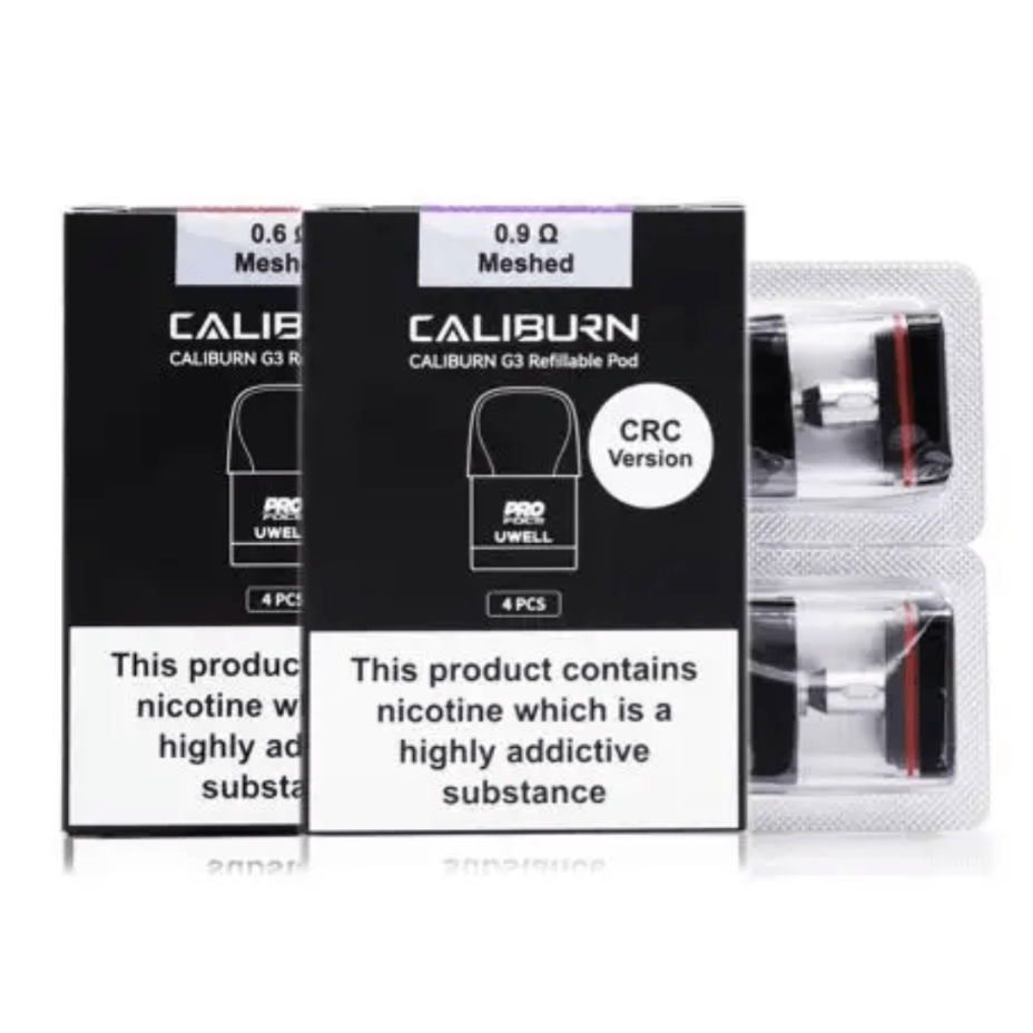 Uwell Caliburn G3 Replacement Pods 0.6 ohm (4 Pack) Vape Superstore  Saskatchewan Canada