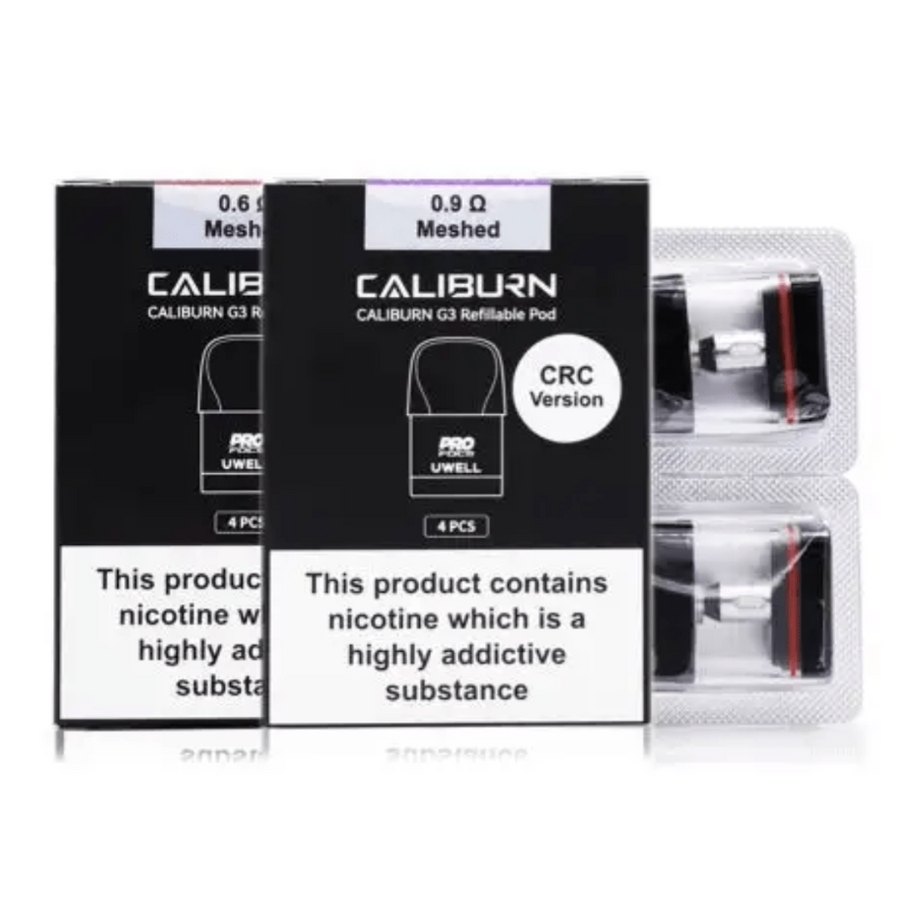 Uwell Caliburn G3 Replacement Pods 0.6 ohm (4 Pack) Vape Superstore  Saskatchewan Canada