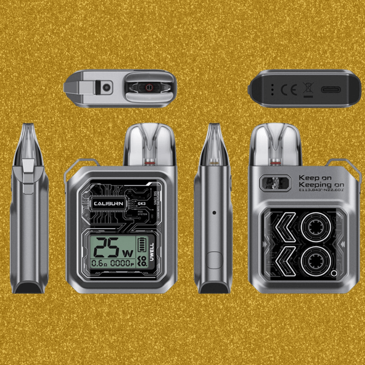 Uwell Caliburn GK3 Pod Kit-900 mAh Silver Vape Superstore  Saskatchewan Canada