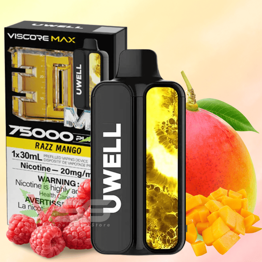 UWELL Viscore Max 75K Disposable Vape - Razz Mango 20mg / 75000 Puffs Vapexcape Vape and Bong Shop Regina Saskatchewan
