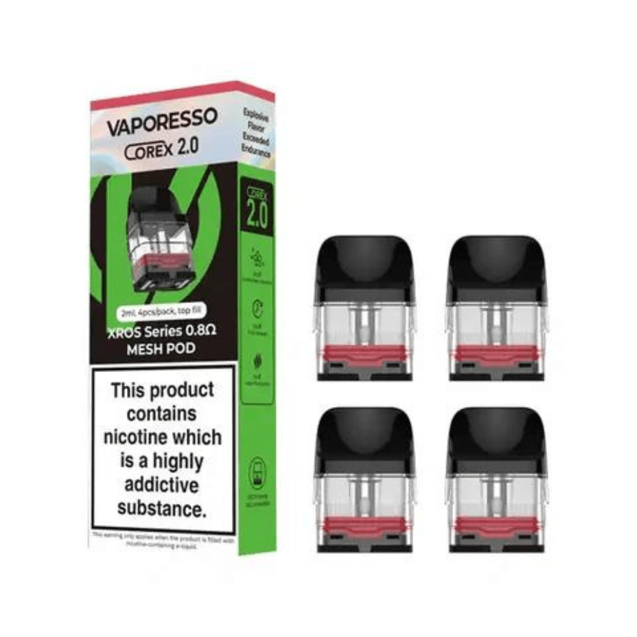 Vaporesso Xros Corex Series Replacement Pods-4pkg 0.8Ω Vape Superstore  Saskatchewan Canada