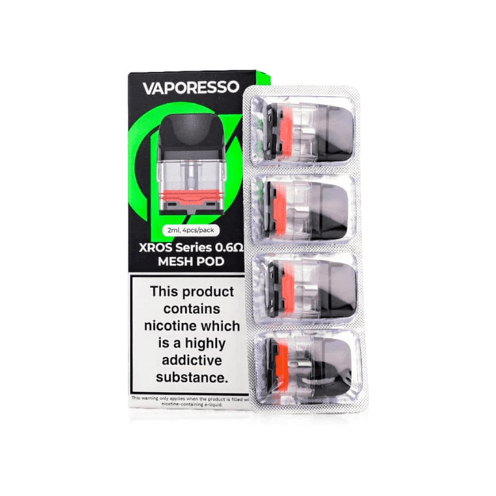 Vaporesso XROS Series Replacement Pods-4pk 0.6ohm (Orange) Vapexcape Vape and Bong Shop Regina Saskatchewan