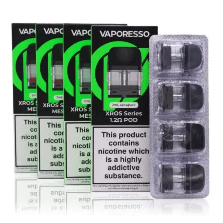 Vaporesso XROS Series Replacement Pods-4pk 1.2ohm (Black) Vape Superstore  Saskatchewan Canada