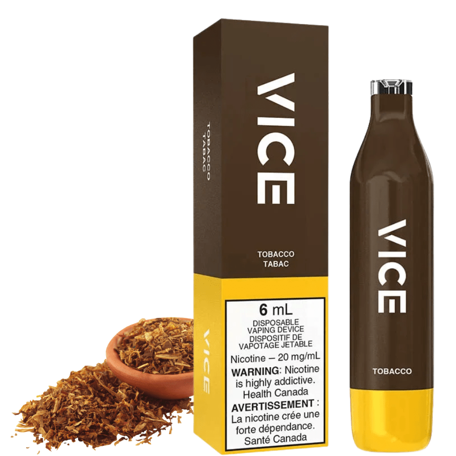 Vice 2500 Disposable Vape-Tobacco 2500 Puffs / 20mg Vapexcape Vape and Bong Shop Regina Saskatchewan