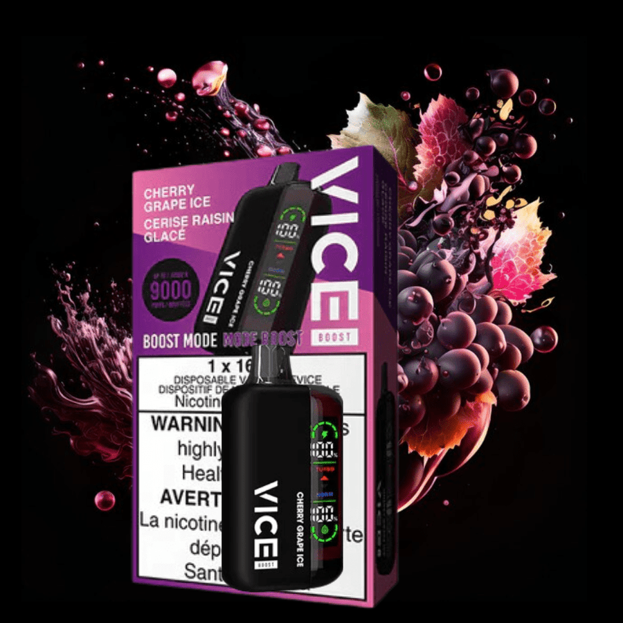 Vice Boost Disposable Vape-Cherry Grape 9000 Puffs / 20mg Vapexcape Vape and Bong Shop Regina Saskatchewan
