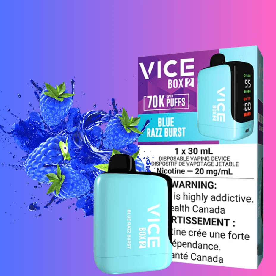 Vice Box 2 70k  Disposable Vape-Blue Razz Burst Vape Superstore  Saskatchewan Canada