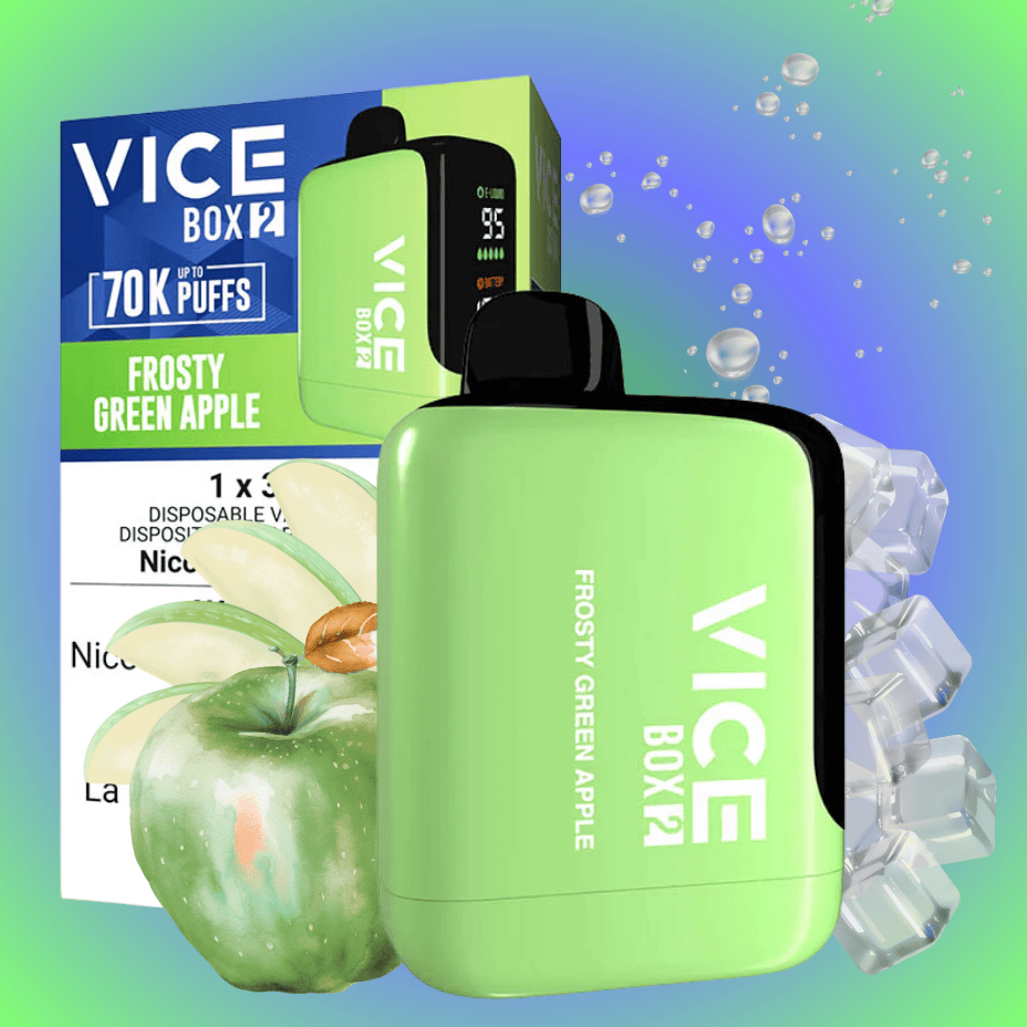 Vice Box 2 70k Disposable Vape - Frosty Green Apple Vape Superstore  Saskatchewan Canada