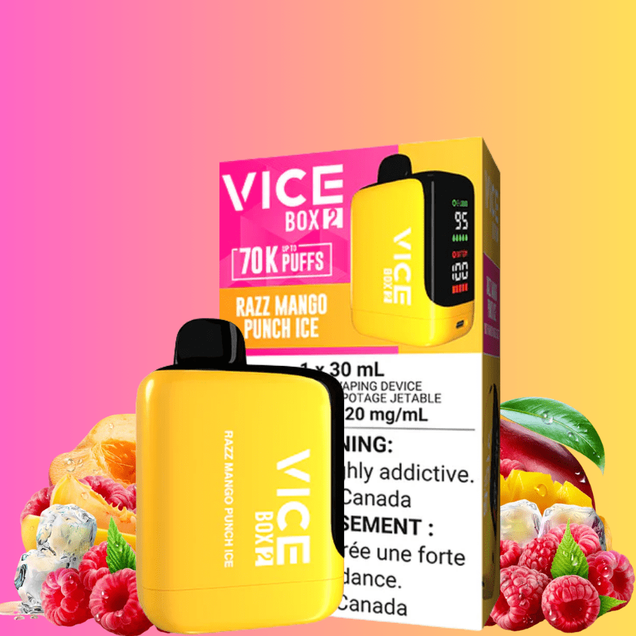 Vice Box 2 Disposable Vape-Razz Mango Punch Ice Vape Superstore  Saskatchewan Canada