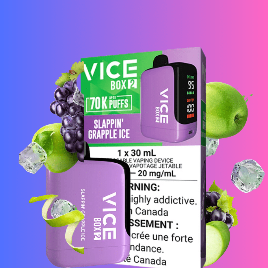 Vice Box 2 Disposable Vape-Slappin Grapple Ice Vape Superstore  Saskatchewan Canada