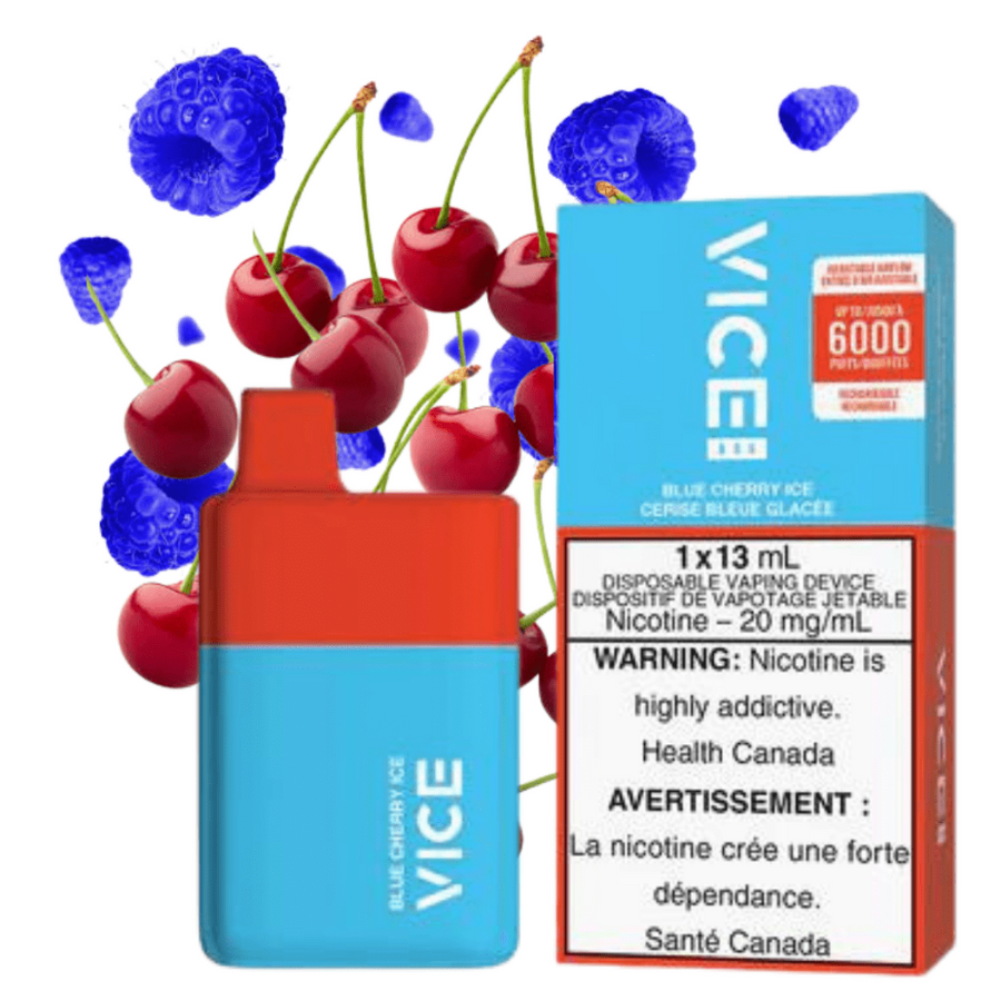 Vice Box Disposable Vape-Blue Cherry Ice 20mg Vapexcape Vape and Bong Shop Regina Saskatchewan