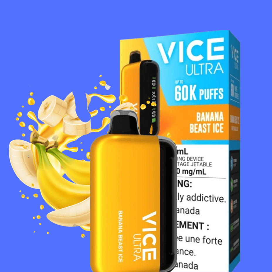 Vice Ultra 60K Disposable Vape - Banana Beast Ice Vape Superstore  Saskatchewan Canada