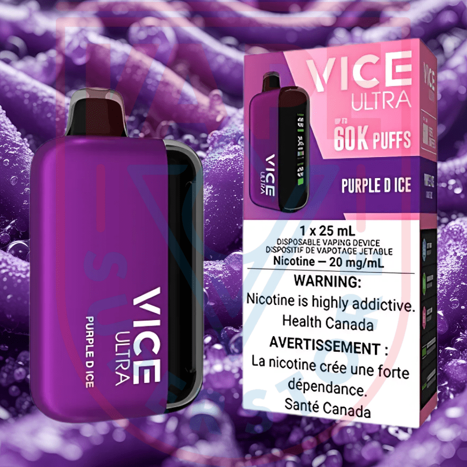 Vice Ultra 60K Disposable Vape - Purple D Ice Vape Superstore  Saskatchewan Canada
