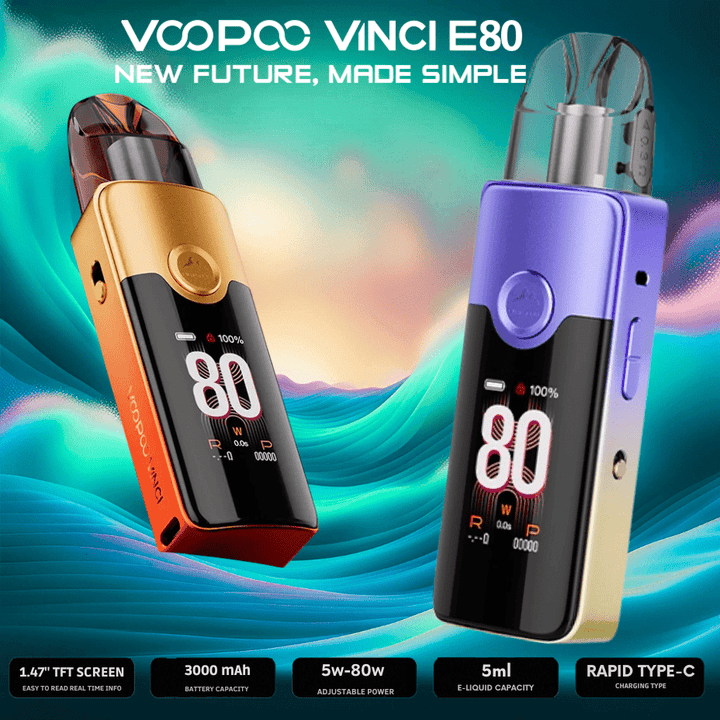 VooPoo Vinci E80 Pod Kit - 3000mAh Vapexcape Vape and Bong Shop Regina Saskatchewan