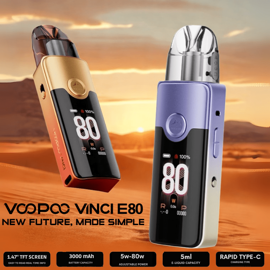 VooPoo Vinci E80 Pod Kit - 3000mAh Vapexcape Vape and Bong Shop Regina Saskatchewan