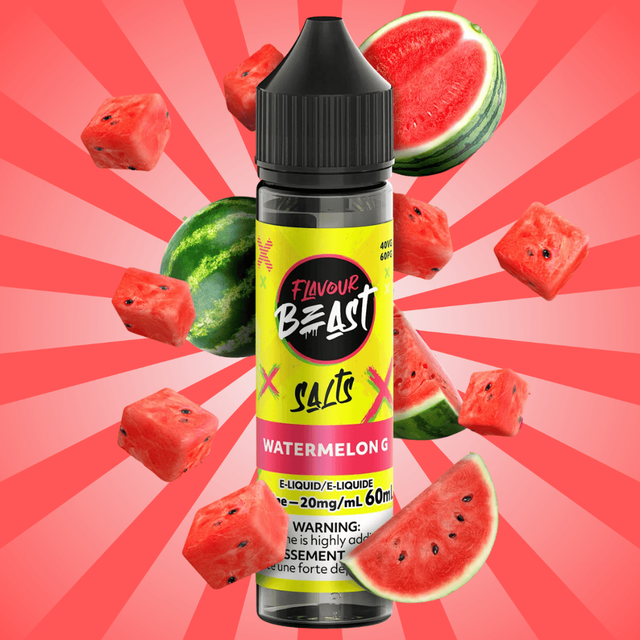 Watermelon G Salts by Flavour Beast 60ml E-Liquid 20mg Vape Superstore  Saskatchewan Canada