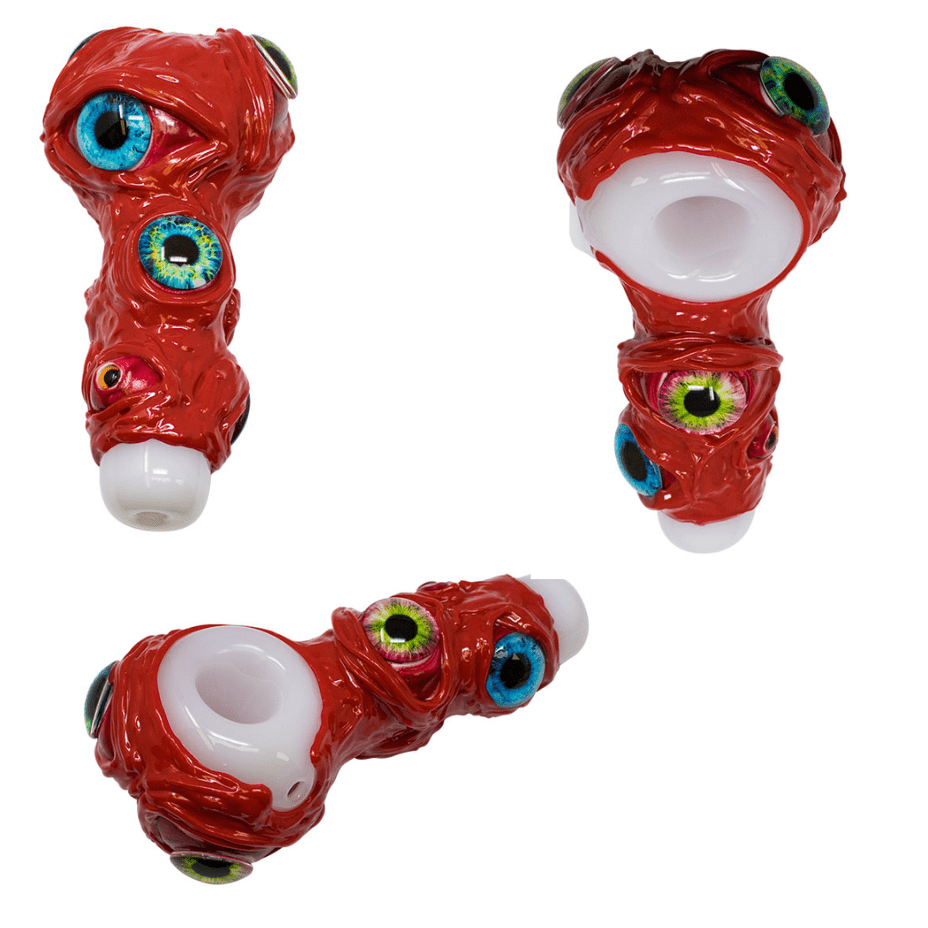 Weed Hand Pipe-Monster Pipes-Multi Eyed Monster-5" 5" Vape Superstore  Saskatchewan Canada