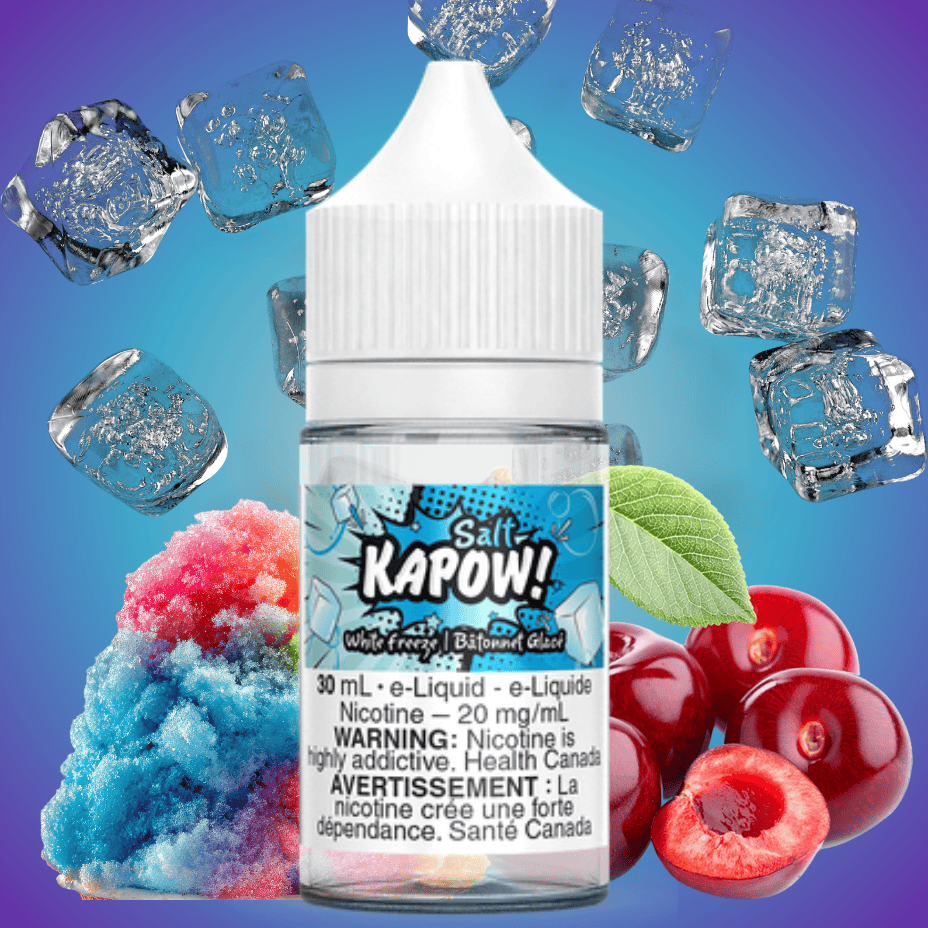 White Freeze Salt by Kapow E-liquid 30ml / 12mg Vape Superstore  Saskatchewan Canada