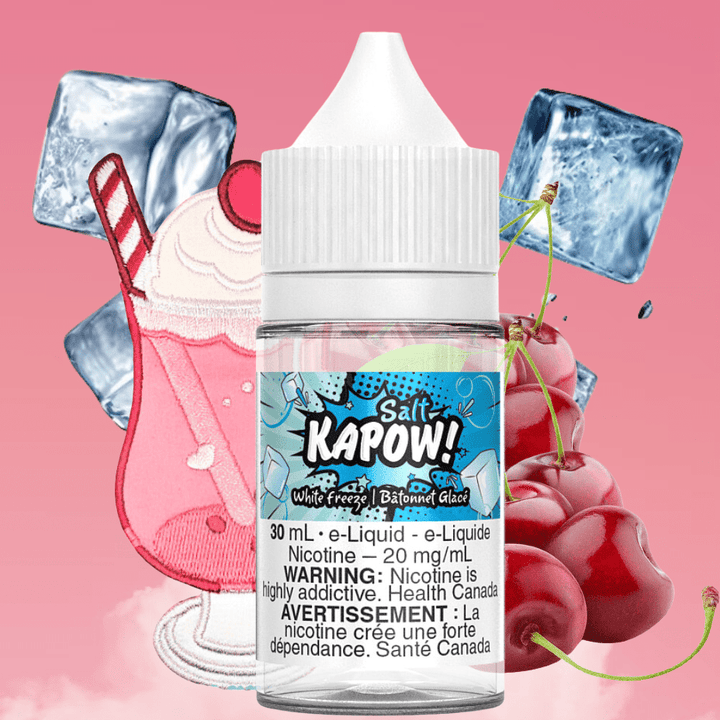 White Freeze Salt by Kapow E-liquid Vape Superstore  Saskatchewan Canada