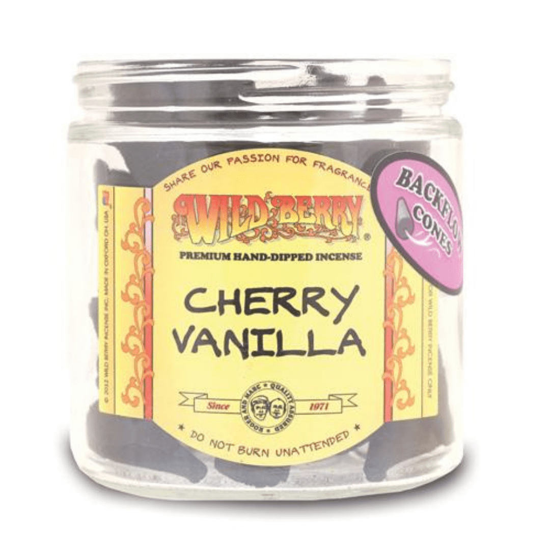 Wild Berry Backflow Incense Cones 1pc / Cherry Vanilla Vapexcape Vape and Bong Shop Regina Saskatchewan