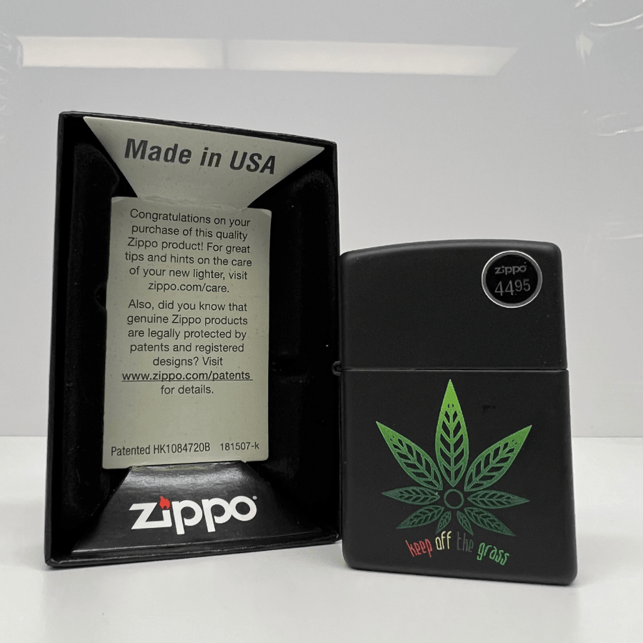 Zippo Lighter-Keep Off the Grass Case Vapexcape Vape and Bong Shop Regina Saskatchewan